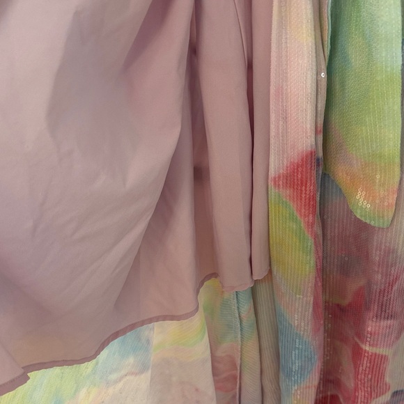 HUTCH BRAND Colorful Maxi Dress W/ Tie Front and Long Middle Slit Size S - Picture 4 of 8